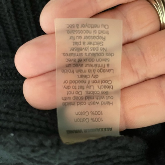 T by Alexander Wang  cotton knitted sweater with hood and side slits - Picture 6 of 6